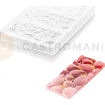 Čokoládová tyčinka Tritanová forma na čokoládové tabulky - kapky, 3 ks x 150x70x8,3 mm - Goccia-T | SILIKOMART, Chocado