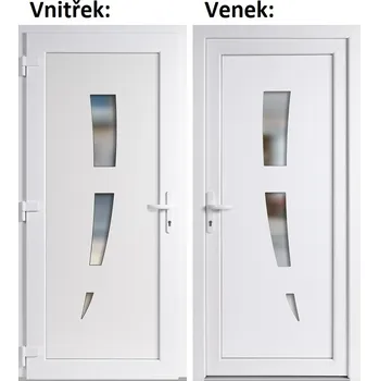 Vchodové dveře Soft Vchodové plastové dveře 123 bílé 100x210 cm, levé