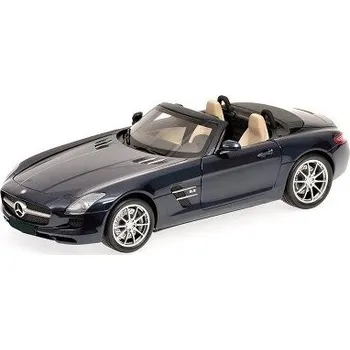 autíčko Minichamps MERCEDES-BENZ SLS AMG ROADSTER 2011 BLUE METALLIC 100039031