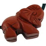 Milujeme Kameny Jaspis červený - přívěsek slon 55463