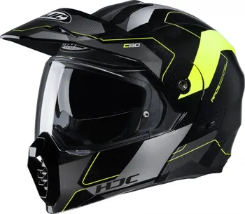 Helma na motorku HJC Helmets C80 Rox MC4H černá/žlutá/stříbrná XXL