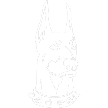 Samolepicí dekorace na vozidlo Dobrman 1 samolepka na auto - žlutá světlá / 5x10,5 cm