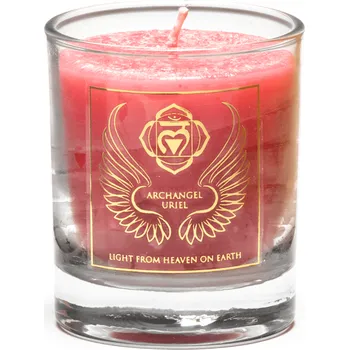 Svíčka Milujeme Kameny 1. čakra - Archanděl Uriel - Vonná svíčka 9846