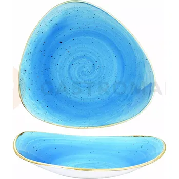 Miska ve tvaru trojúhelníku, světle modrá, ručně zdobená 600 ml | CHURCHILL, Stonecast Cornflower Blue