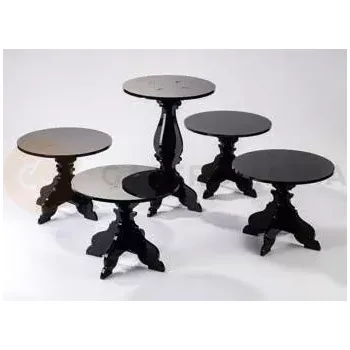 Potravinářské barvivo Stojan na dort 1 patrový, výška 210 mm, černý - 80A908 | MARTELLATO, Baroque