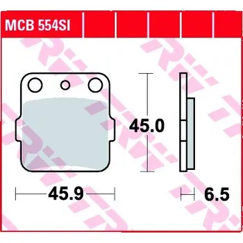 Brzda pro motocykl Zadní brzdové destičky TRW / Lucas Yamaha YZ 250 1989 - směs SI