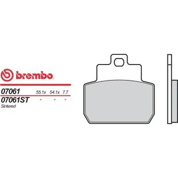 Brzda pro motocykl Zadní brzdové destičky Brembo Piaggio 250 X9 EVOLUTION right caliper 2005 - směs OEM