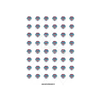 Jedlá dekorace na dort PAW česky znak s156