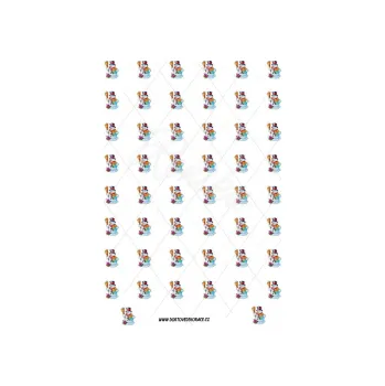 Jedlá dekorace na dort SNĚHULÁCI 2 s168