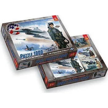 Puzzle F-16 FIGHTING FALCON PUZZLE TREFL 1000 dílků 10241
