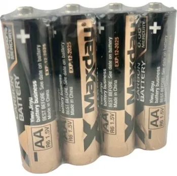 Článková baterie Baterie AA 1.5V - MAXDAY R6 4ks