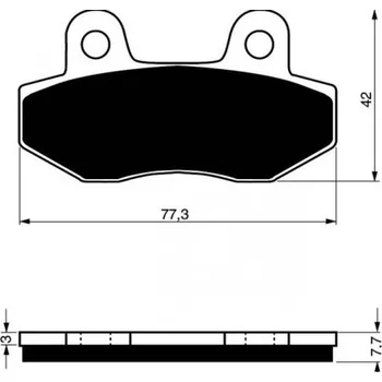 Brzda pro motocykl Zadní brzdové destičky Goldfren Hyosung GT 650 Comet 2004-2008 směs S3