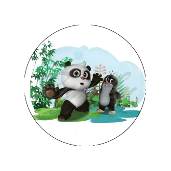 Jedlá dekorace na dort KRTEK A PANDA, VARIANTA Jedlý papír 567