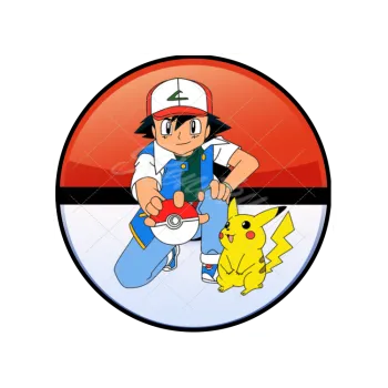 Jedlá dekorace na dort POKÉMON - pokeball, VARIANTA Jedlý papír 991