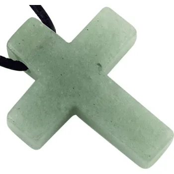 Přívěsek Milujeme Kameny Avanturín zelený - přívěsek křížek 78995