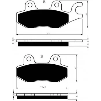 Auto-moto Zadní brzdové destičky Goldfren Triumph Sprint 955 RS 1999-2002 směs K5