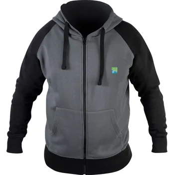 Rybářské oblečení Preston Innovations Grey Zip Hoodie Velikost: Large