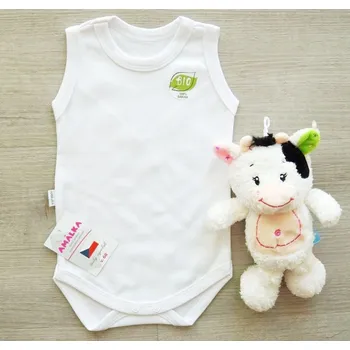 Kojenecké oblečení AMÁLKA Bavlněné body nátělník, bílé Velikost: 86