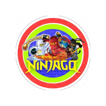 Jedlá dekorace na dort NINJAGO útok, VARIANTA Jedlý papír 1452
