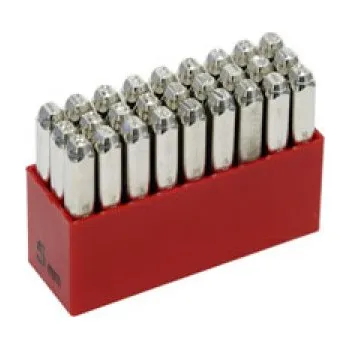 Raznice Ruční razidla Abeceda, levý zaoblený profil, 27 písmen, výška 5 mm 206805