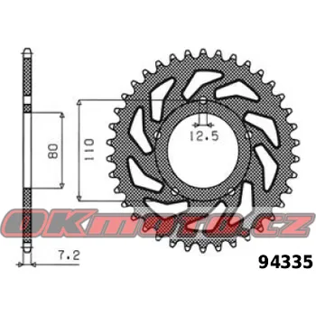 Řetězová sada pro motocykl SUNSTAR (Japonsko) Kalená rozeta SUNSTAR - Honda XRV 750 Africa Twin, 750ccm - 93-03