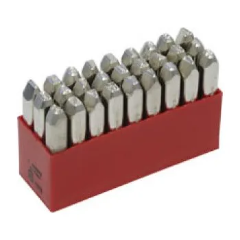 Raznice Ruční razidla Abeceda, pravý tupý profil, 27 písmen, výška 4 mm 186040