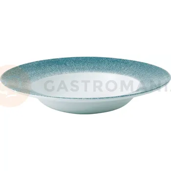 Talíř Porcelánový hluboký talíř s širokým okrajem 284 ml | CHURCHILL, Raku Topaz Blue
