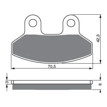 Brzda pro motocykl Přední brzdové destičky Goldfren SYM RS 125 Shark 1999-2002 směs AD