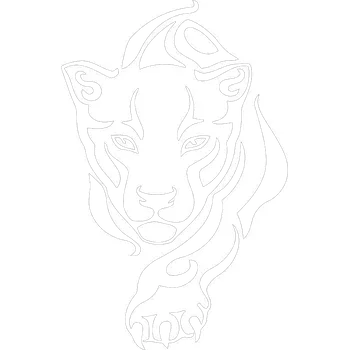 Samolepicí dekorace na vozidlo Tygr 2 samolepka na auto - zelená tmavá / 7,5x12 cm