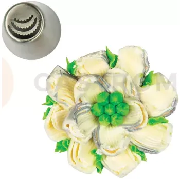 Výroba svíčky Mini cukrářská špička trojitý vlnitý oblouk - 18 mm | SILIKOMART, Mini Decor Tube