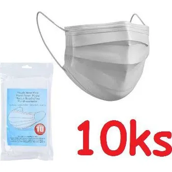 rouška IGOTREND Igotrend, jednorázová, třívrstvá rouška, 10 ks v balení (bílá)