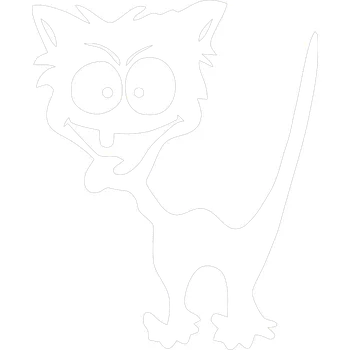 Samolepicí dekorace na vozidlo Kočička 2 samolepka na auto - modrá světlá / 10x11 cm