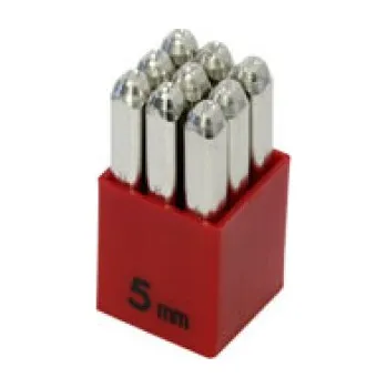 Raznice Ruční razidla číslice, pravý tupý profil, 9 číslic, výška 10 mm 186300