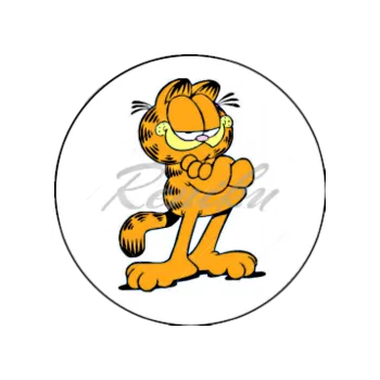 Jedlá dekorace na dort GARFIELD čekající, VARIANTA Jedlý papír 190