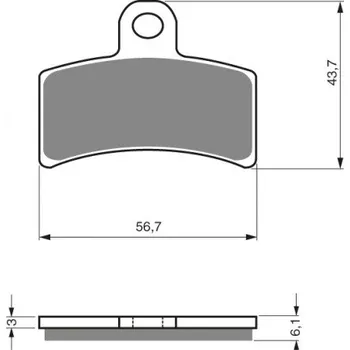 Brzda pro motocykl Přední brzdové destičky Goldfren Gas Gas MC 50 2005-2009 směs AD