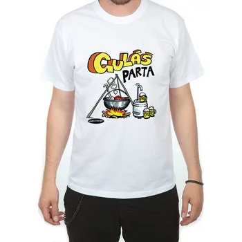 Pánské tričko Tričko - Guláš parta - bílé - XXXL