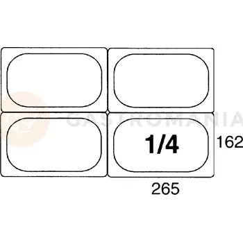 Gastro oděv Gastronádoba GN1/4 65 mm z polypropylenu | CONTACTO, 5514/065
