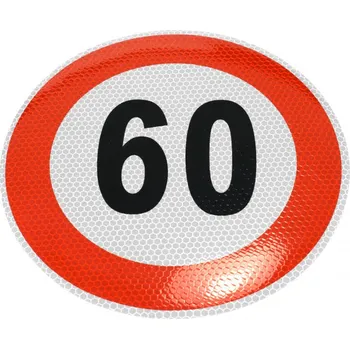 Samolepicí dekorace na vozidlo Samolepka rychlosti 60 km reflexní (průměr 200mm)