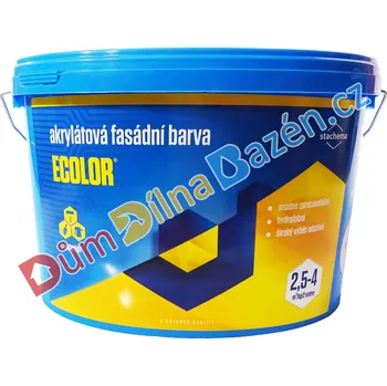 Stachema Ecolor akrylátová fasádní barva bílá Hmotnost: 7,5 kg