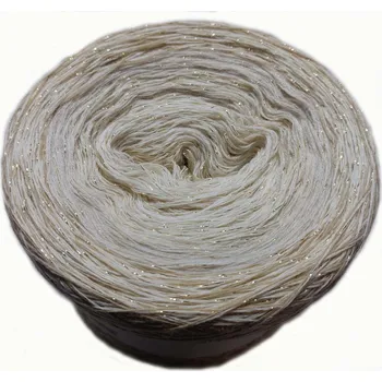 Příze Svatební záře merino 3-nitka 1500m s lurexovou nitkou (Duhové klubko Svatební záře merino)