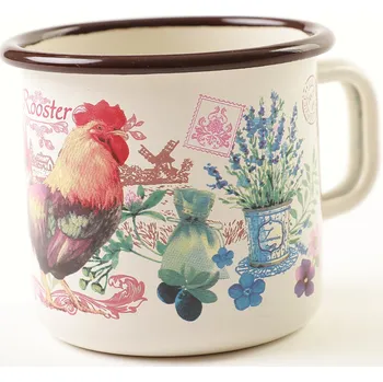 Metalac Kohout, smaltovaný hrnek 8 cm, 0,37 l