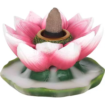 Svícen Stojan na vonné kužely Coloured Lotus - Barevný lotosový květ pro harmonii a energii