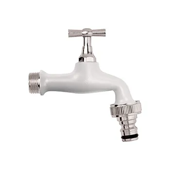 Ventil Zahradní ventil sedlový 1/2", bílý/chrom