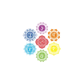 Svíčka Čakra symbol samolepa tvarovaná 13 cm