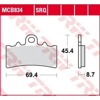 Brzda pro motocykl Přední brzdové destičky TRW / Lucas KTM RC 200 2014 - 2017 směs SV