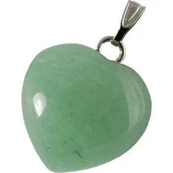 Milujeme Kameny Avanturín zelený - přívěsek srdce cca 1.5 cm 8903