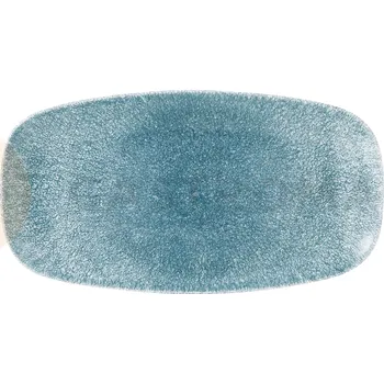 Talíř Porcelánový obdélný talíř 29,8 x 15,3 cm | CHURCHILL, Raku Topaz Blue