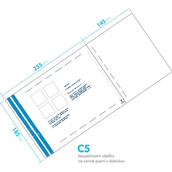 Obálka Bezpečnostní obálka C5 - s dobírkou česká pošta