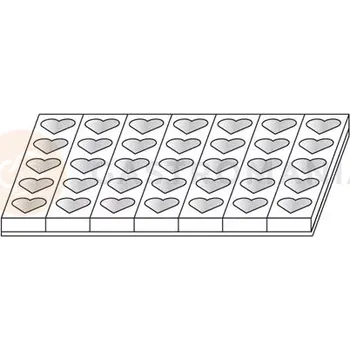 Výrobník cukrové vaty Forma na minidezerty ve tvaru srdce - 35 ks x 65x40 mm - MONOP.C007 | MARTELLATO, Monoportions & Mignon