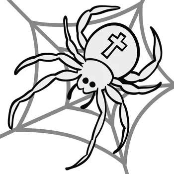 Písek na pískování Šablona samolepící - Pavouk 10x10 cm